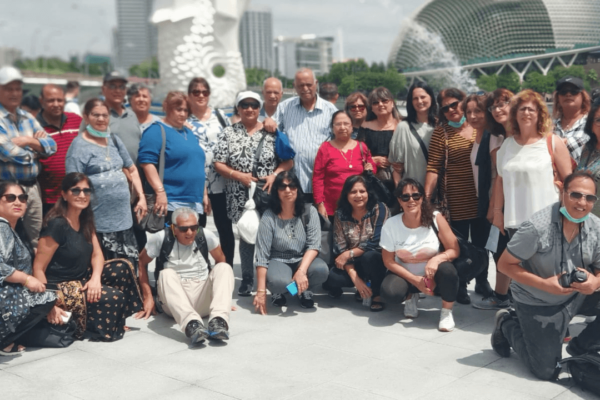 Tourist group in Singapore