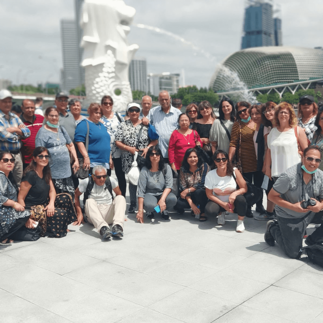 Tourist group in Singapore